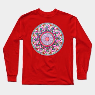 Handmade multicolored mandala Long Sleeve T-Shirt